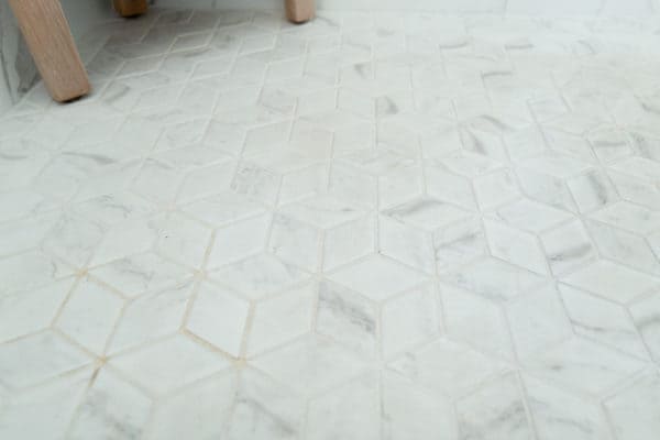 colonie guilderland bathroom remodel rhombus tile up close 600x400