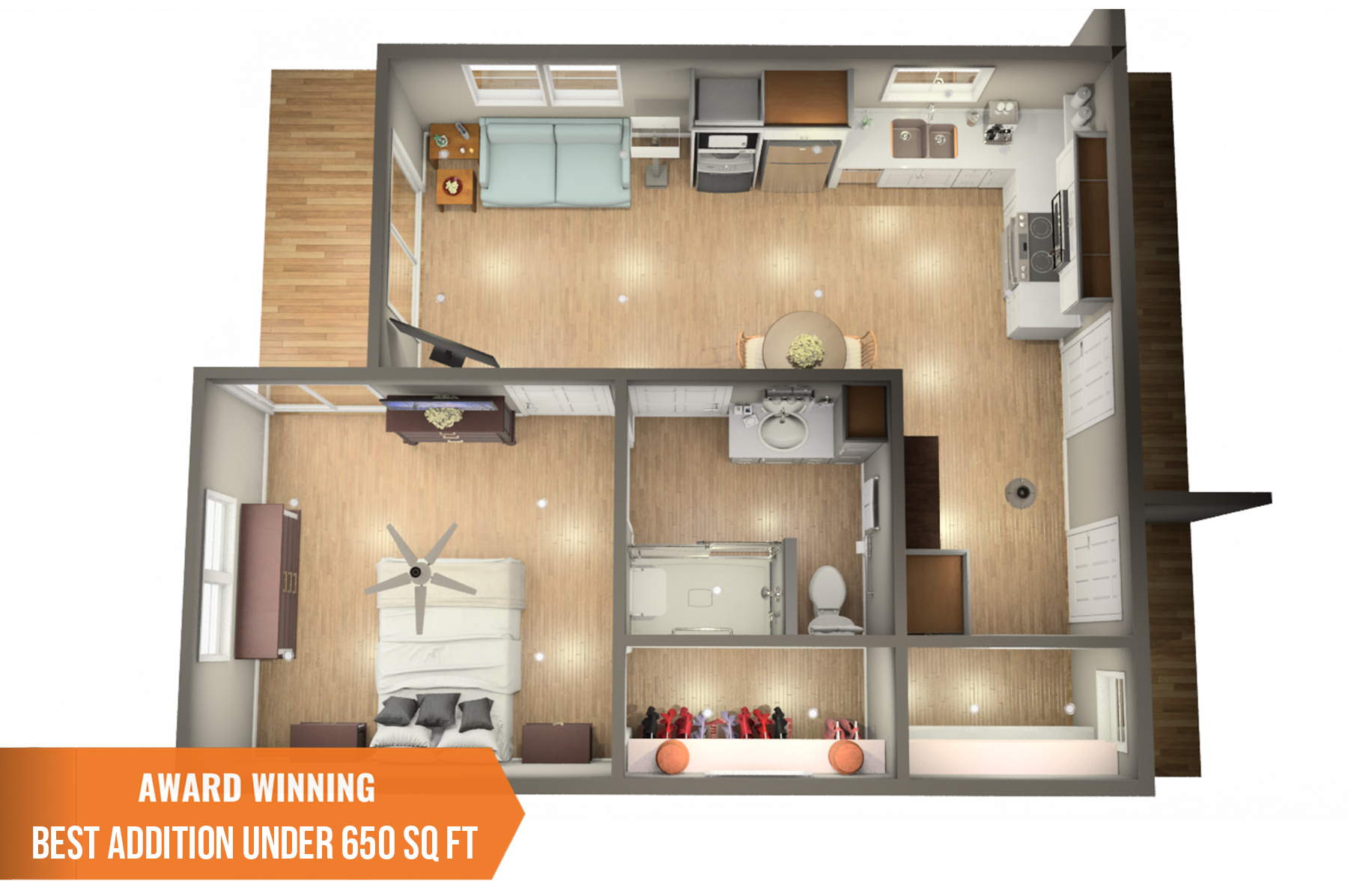 Razzano Homes Remodeling awards – under-650sqft